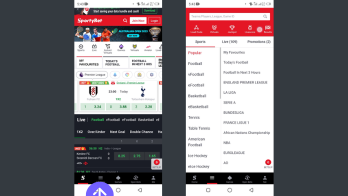 Visit SportyBet. Open up the website. And open the Menu. 